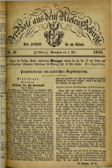 Der Bote aus dem Riesen-Gebirge : eine Zeitschrift für alle Stände. Jg.56, Nr. 36 (2 Mai 1868) + dod.