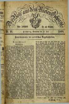 Der Bote aus dem Riesen-Gebirge : eine Zeitschrift für alle Stände. Jg.56, Nr. 48 (13 Juni 1868) + dod.