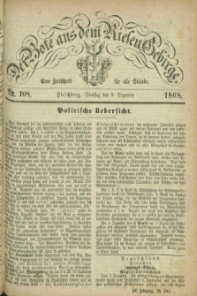 Der Bote aus dem Riesen-Gebirge : eine Zeitschrift für alle Stände. Jg.56, Nr. 108 (8 Dezember 1868) + dod.
