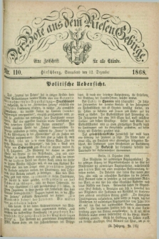 Der Bote aus dem Riesen-Gebirge : eine Zeitschrift für alle Stände. Jg.56, Nr. 110 (12 Dezember 1868) + dod.