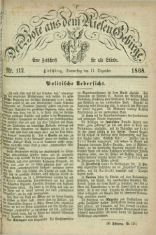 Der Bote aus dem Riesen-Gebirge : eine Zeitschrift für alle Stände. Jg.56, Nr. 112 (17 Dezember 1868) + dod.
