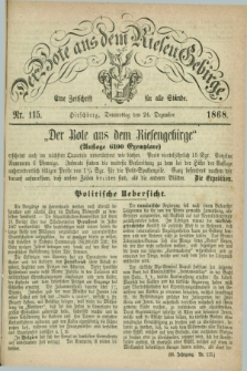 Der Bote aus dem Riesen-Gebirge : eine Zeitschrift für alle Stände. Jg.56, Nr. 115 (24 Dezember 1868) + dod.