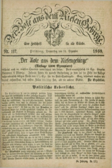 Der Bote aus dem Riesen-Gebirge : eine Zeitschrift für alle Stände. Jg.56, Nr. 117 (31 Dezember 1868) + dod.