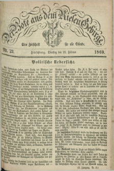 Der Bote aus dem Riesen-Gebirge : eine Zeitschrift für alle Stände. Jg.57, Nr. 23 (23 Februar 1869) + dod.