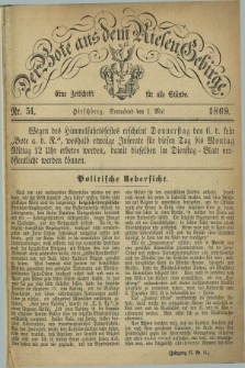 Der Bote aus dem Riesen-Gebirge : eine Zeitschrift für alle Stände. Jg.57, Nr. 51 (1 Mai 1869) + dod.