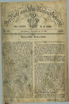Der Bote aus dem Riesen-Gebirge : eine Zeitschrift für alle Stände. Jg.57, Nr. 58 (22 Mai 1869) + dod.