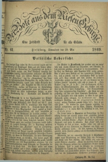 Der Bote aus dem Riesen-Gebirge : eine Zeitschrift für alle Stände. Jg.57, Nr. 61 (29 Mai 1869) + dod.