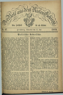 Der Bote aus dem Riesen-Gebirge : eine Zeitschrift für alle Stände. Jg.57, Nr. 67 (12 Juni 1869) + dod.