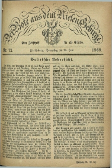 Der Bote aus dem Riesen-Gebirge : eine Zeitschrift für alle Stände. Jg.57, Nr. 72 (24 Juni 1869) + dod.