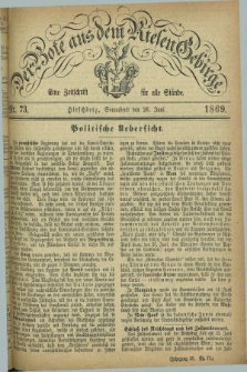 Der Bote aus dem Riesen-Gebirge : eine Zeitschrift für alle Stände. Jg.57, Nr. 73 (26 Juni 1869) + dod.