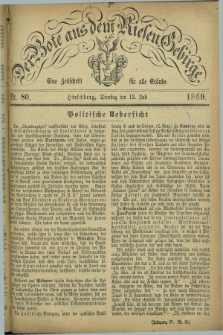 Der Bote aus dem Riesen-Gebirge : eine Zeitschrift für alle Stände. Jg.57, Nr. 80 (13 Juli 1869) + dod.