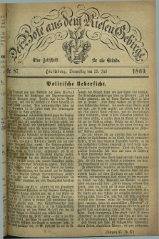 Der Bote aus dem Riesen-Gebirge : eine Zeitschrift für alle Stände. Jg.57, Nr. 87 (29 Juli 1869) + dod.