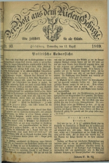 Der Bote aus dem Riesen-Gebirge : eine Zeitschrift für alle Stände. Jg.57, Nr. 93 (12 August 1869) + dod.
