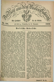 Der Bote aus dem Riesen-Gebirge : eine Zeitschrift für alle Stände. Jg.57, Nr. 108 (16 September 1869) + dod.