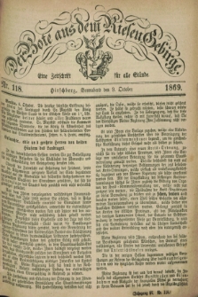 Der Bote aus dem Riesen-Gebirge : eine Zeitschrift für alle Stände. Jg.57, Nr. 118 (9 October 1869) + dod.