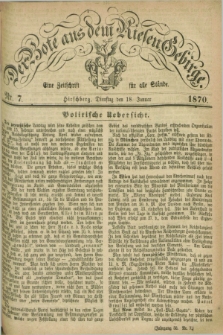 Der Bote aus dem Riesen-Gebirge : eine Zeitschrift für alle Stände. Jg.58, Nr. 7 (18 Januar 1870) + dod.