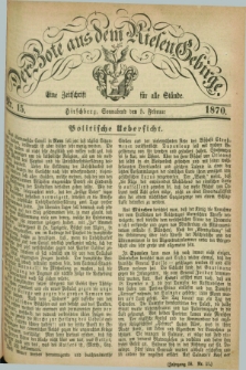 Der Bote aus dem Riesen-Gebirge : eine Zeitschrift für alle Stände. Jg.58, Nr. 15 (5 Februar 1870) + dod.