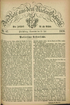 Der Bote aus dem Riesen-Gebirge : eine Zeitschrift für alle Stände. Jg.58, Nr. 87 (30 Juli 1870) + dod.