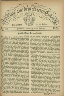 Der Bote aus dem Riesen-Gebirge : eine Zeitschrift für alle Stände. Jg.58, Nr. 110 (22 September 1870) + dod.