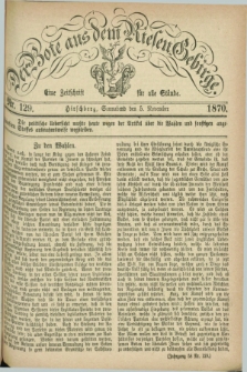 Der Bote aus dem Riesen-Gebirge : eine Zeitschrift für alle Stände. Jg.58, Nr. 129 (5 November 1870) + dod.