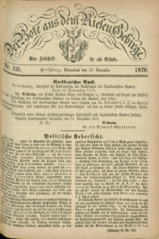 Der Bote aus dem Riesen-Gebirge : eine Zeitschrift für alle Stände. Jg.58, Nr. 135 (19 November 1870) + dod.