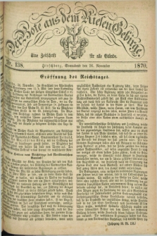 Der Bote aus dem Riesen-Gebirge : eine Zeitschrift für alle Stände. Jg.58, Nr. 138 (26 November 1870) + dod.