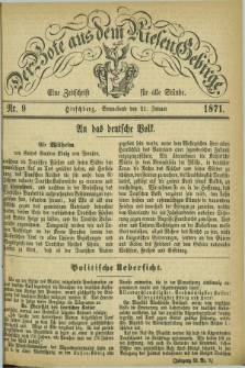 Der Bote aus dem Riesen-Gebirge : eine Zeitschrift für alle Stände. Jg.59, Nr. 9 (21 Januar 1871) + dod.