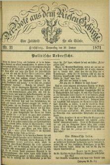 Der Bote aus dem Riesen-Gebirge : eine Zeitschrift für alle Stände. Jg.59, Nr. 11 (26 Januar 1871) + dod.