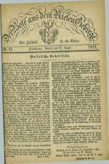 Der Bote aus dem Riesen-Gebirge : eine Zeitschrift für alle Stände. Jg.59, Nr. 13 (31 Januar 1871) + dod.