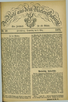 Der Bote aus dem Riesen-Gebirge : eine Zeitschrift für alle Stände. Jg.59, Nr. 26 (2 März 1871) + dod.