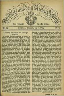 Der Bote aus dem Riesen-Gebirge : eine Zeitschrift für alle Stände. Jg.59, Nr. 32 (16 März 1871) + dod.