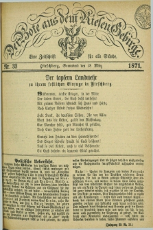 Der Bote aus dem Riesen-Gebirge : eine Zeitschrift für alle Stände. Jg.59, Nr. 33 (18 März 1871) + dod.