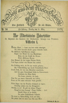 Der Bote aus dem Riesen-Gebirge : eine Zeitschrift für alle Stände. Jg.59, Nr. 34 (21 März 1871) + dod.