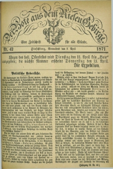 Der Bote aus dem Riesen-Gebirge : eine Zeitschrift für alle Stände. Jg.59, Nr. 42 (8 April 1871) + dod.