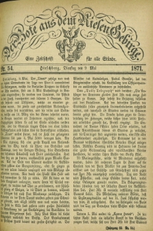 Der Bote aus dem Riesen-Gebirge : eine Zeitschrift für alle Stände. Jg.59, Nr. 54 (9 Mai 1871) + dod.