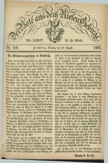 Der Bote aus dem Riesen-Gebirge : eine Zeitschrift für alle Stände. Jg.59, Nr. 100 (29 August 1871) + dod.