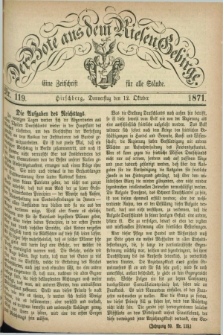 Der Bote aus dem Riesen-Gebirge : eine Zeitschrift für alle Stände. Jg.59, Nr. 119 (12 Oktober 1871) + dod.