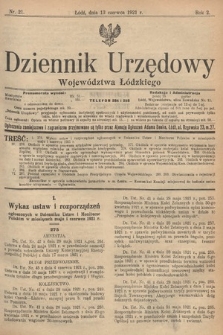 Dziennik Urzędowy Województwa Łódzkiego. 1921, nr 21