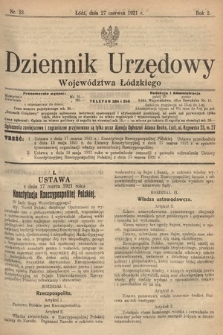 Dziennik Urzędowy Województwa Łódzkiego. 1921, nr 23