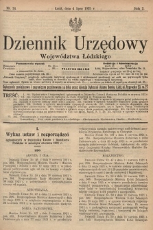 Dziennik Urzędowy Województwa Łódzkiego. 1921, nr 24