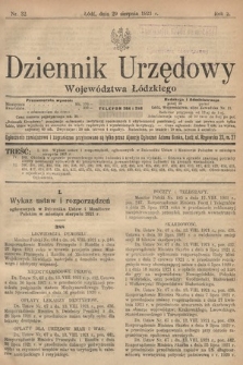 Dziennik Urzędowy Województwa Łódzkiego. 1921, nr 32
