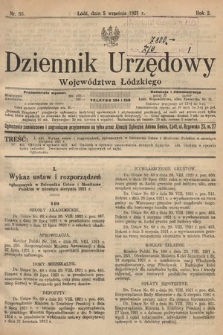 Dziennik Urzędowy Województwa Łódzkiego. 1921, nr 33