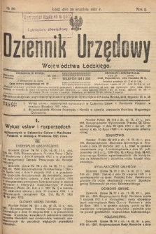 Dziennik Urzędowy Województwa Łódzkiego. 1921, nr 36