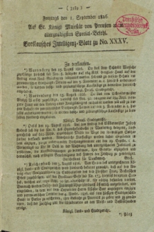Breslausche auf das Interesse der Commerzien der Schles. Lande eingerichtete Frag- und Anzeigungs-Nachrichten. 1826, [dodatek do] No. 35 (1 September) + dod.