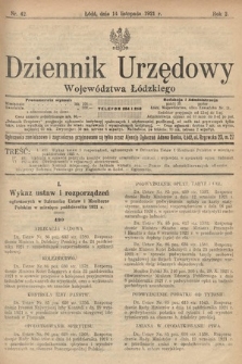 Dziennik Urzędowy Województwa Łódzkiego. 1921, nr 42