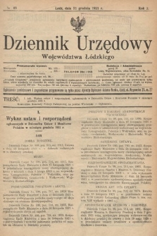 Dziennik Urzędowy Województwa Łódzkiego. 1921, nr 48