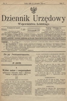Dziennik Urzędowy Województwa Łódzkiego. 1922, nr 3