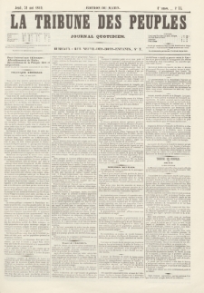 La Tribune des Peuples : journal quotidien, edition du matin. 1849, nr 75