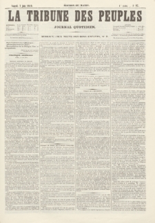 La Tribune des Peuples : journal quotidien, edition du matin. 1849, nr 82