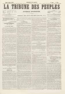 La Tribune des Peuples : journal quotidien, edition du matin. 1849, nr 86